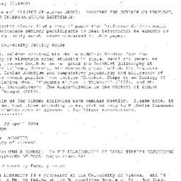 Announcements, 2004-04-08. ...