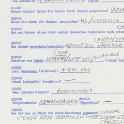 Western questionnaire, answ...