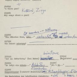 Western questionnaire, answ...