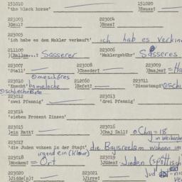 Western questionnaire, answ...