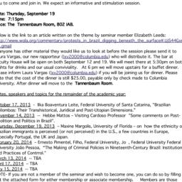 Announcements, 2013-09-19. ...