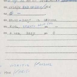 Eastern questionnaire, answ...