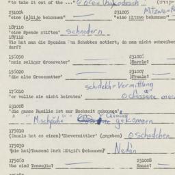 Western questionnaire, answ...
