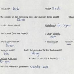 Western questionnaire, answ...