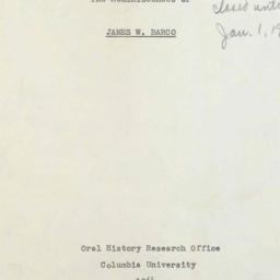 Reminiscences of James W. B...