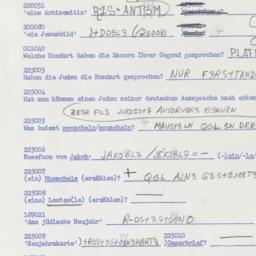 Western questionnaire, answ...