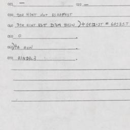 Eastern questionnaire, answ...