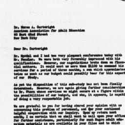 Letter from Doxey A. Wilker...