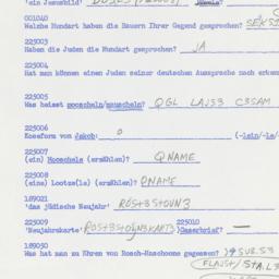Western questionnaire, answ...