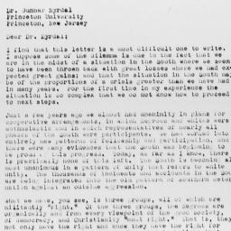 Letter from Howard W. Odum ...