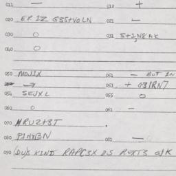 Eastern questionnaire, answ...
