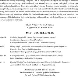 Schedules, Complexity Scien...