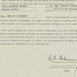 Reminiscences of Emilio Dic...