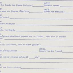 Western questionnaire, answ...