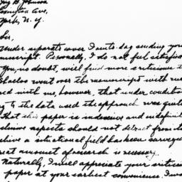 Letter from George K. Brown...