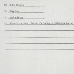 Eastern questionnaire, answ...