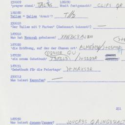 Western questionnaire, answ...