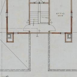Attic, roof plan