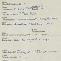 Western questionnaire, answ...