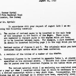 Letter from Harold F. Dorn ...