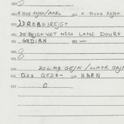 Eastern questionnaire, answ...