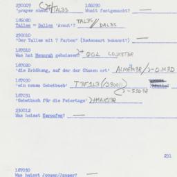 Western questionnaire, answ...