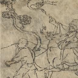 Woodblock illustration of m...