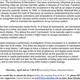 Announcements, 2015-04-02. ...