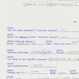 Western questionnaire, answ...