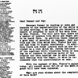 Letter from Walter Francis ...