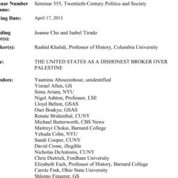 Minutes, 2013-04-17. Twenti...