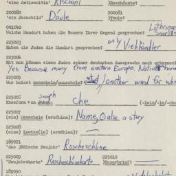 Western questionnaire, answ...