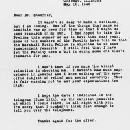 Letter from Arnold M. Rose ...