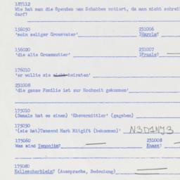Western questionnaire, answ...