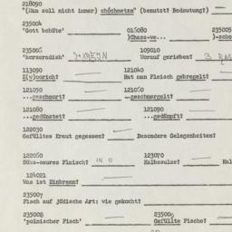 Western questionnaire, answ...