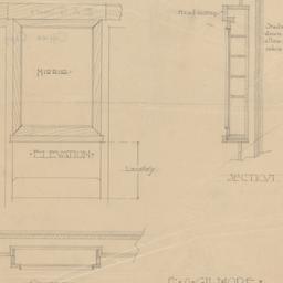 Medicine cabinet elevation,...