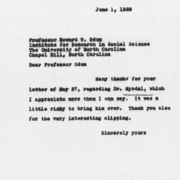 Letter from Frederick P. Ke...