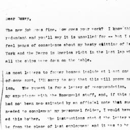 Letter from Elwood Chisholm...