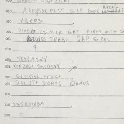 Eastern questionnaire, answ...