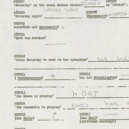 Western questionnaire, answ...