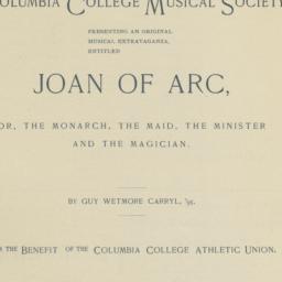Program for &quot;Joan Of A...