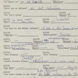 Western questionnaire, answ...
