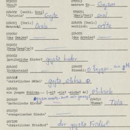 Western questionnaire, answ...