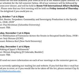 Announcements, 2016-10-07. ...