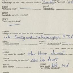 Western questionnaire, answ...