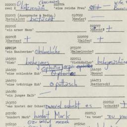 Western questionnaire, answ...