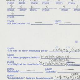 Western questionnaire, answ...