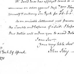 Document, 1771 April 29