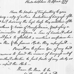 [Document, 1779 April 13]