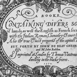 A Booke Containing Divers S...